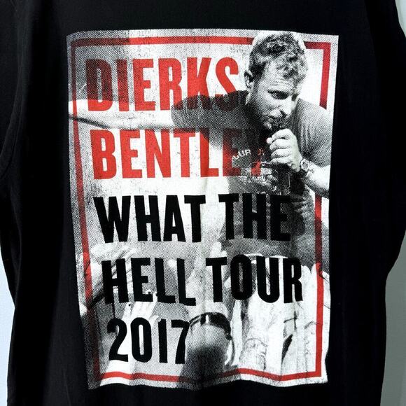 Dierks Bentley What the Hell Tour 2017 Graphic Concert Tee Black Men's Size XL - Picture 5 of 11